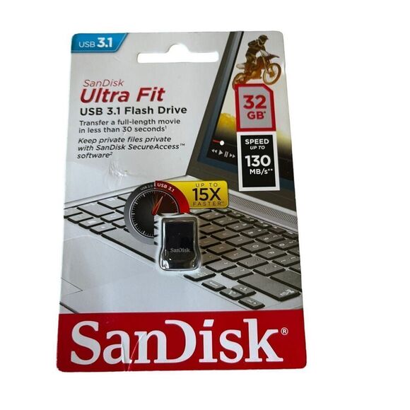 New SanDisk Cruzer ULTRA FIT 32GB USB Flash Drive USB 3.1 - Picture 5 of 8